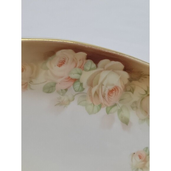 Antique Royal Rudolstadt PRUSSIA Celery Pickle Plate Dish Gold Rim - Picture 9 of 12